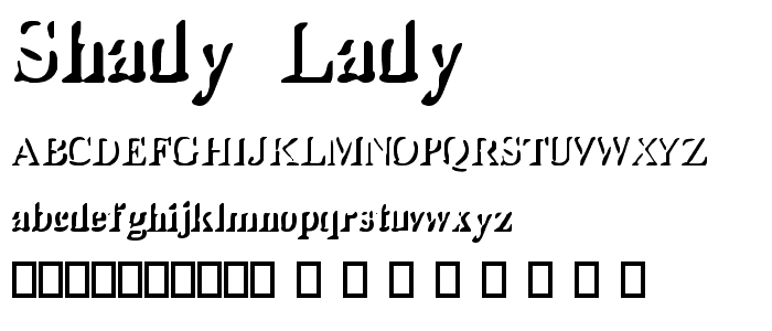 Shady Lady font